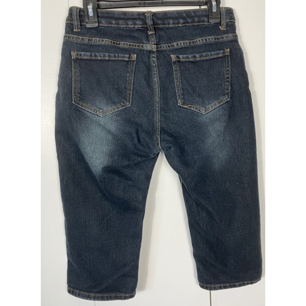Bee & Ceci Los Angeles Jean Dark Blue Capris Size 11 - Picture 5 of 6